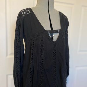 Long-sleeve swing dress